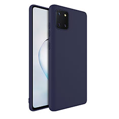 Custodia Silicone Ultra Sottile Morbida 360 Gradi Cover S01 per Samsung Galaxy Note 10 Lite Blu