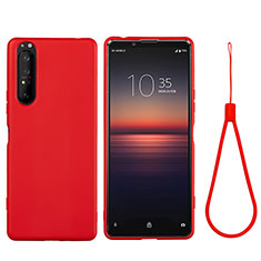 Custodia Silicone Ultra Sottile Morbida 360 Gradi Cover S01 per Sony Xperia 1 III Rosso