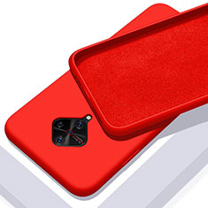 Custodia Silicone Ultra Sottile Morbida 360 Gradi Cover S01 per Vivo X50 Lite Rosso
