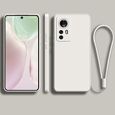Custodia Silicone Ultra Sottile Morbida 360 Gradi Cover S01 per Xiaomi Mi 12 5G Bianco