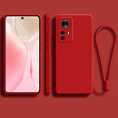 Custodia Silicone Ultra Sottile Morbida 360 Gradi Cover S01 per Xiaomi Mi 12 5G Rosso
