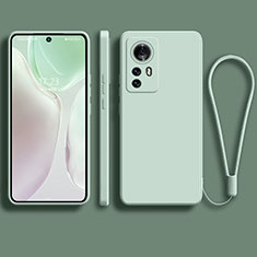 Custodia Silicone Ultra Sottile Morbida 360 Gradi Cover S01 per Xiaomi Mi 12 5G Verde Pastello