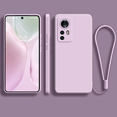 Custodia Silicone Ultra Sottile Morbida 360 Gradi Cover S01 per Xiaomi Mi 12X 5G Lavanda