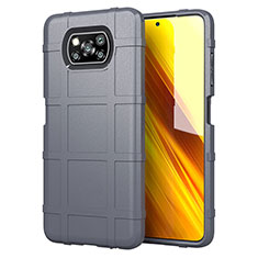 Custodia Silicone Ultra Sottile Morbida 360 Gradi Cover S01 per Xiaomi Poco X3 NFC Grigio