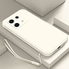 Custodia Silicone Ultra Sottile Morbida 360 Gradi Cover S01 per Xiaomi Redmi Note 13 5G Bianco