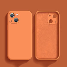 Custodia Silicone Ultra Sottile Morbida 360 Gradi Cover S02 per Apple iPhone 13 Arancione