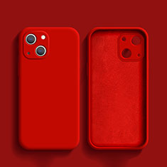 Custodia Silicone Ultra Sottile Morbida 360 Gradi Cover S02 per Apple iPhone 13 Rosso