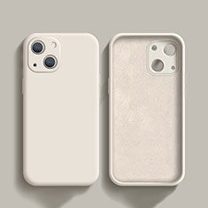 Custodia Silicone Ultra Sottile Morbida 360 Gradi Cover S02 per Apple iPhone 14 Plus Bianco