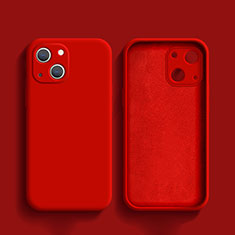 Custodia Silicone Ultra Sottile Morbida 360 Gradi Cover S02 per Apple iPhone 14 Plus Rosso