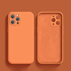 Custodia Silicone Ultra Sottile Morbida 360 Gradi Cover S02 per Apple iPhone 14 Pro Max Arancione