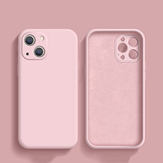Custodia Silicone Ultra Sottile Morbida 360 Gradi Cover S02 per Apple iPhone 14 Rosa