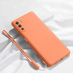 Custodia Silicone Ultra Sottile Morbida 360 Gradi Cover S02 per Huawei Mate 40 Lite 5G Arancione