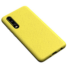 Custodia Silicone Ultra Sottile Morbida 360 Gradi Cover S02 per Huawei P30 Giallo