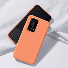 Custodia Silicone Ultra Sottile Morbida 360 Gradi Cover S02 per Huawei P40 Pro+ Plus Arancione