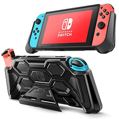 Custodia Silicone Ultra Sottile Morbida 360 Gradi Cover S02 per Nintendo Switch Nero