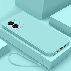 Custodia Silicone Ultra Sottile Morbida 360 Gradi Cover S02 per OnePlus Nord N300 5G Ciano
