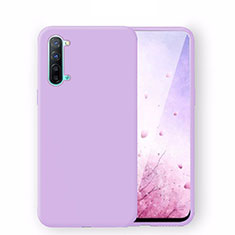 Custodia Silicone Ultra Sottile Morbida 360 Gradi Cover S02 per Oppo F15 Viola