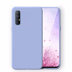 Custodia Silicone Ultra Sottile Morbida 360 Gradi Cover S02 per Oppo Reno3 Pro Cielo Blu