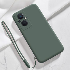 Custodia Silicone Ultra Sottile Morbida 360 Gradi Cover S02 per Oppo Reno7 Lite 5G Verde Notte