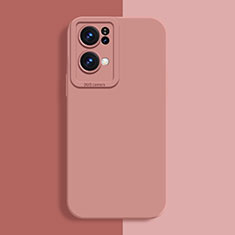 Custodia Silicone Ultra Sottile Morbida 360 Gradi Cover S02 per Oppo Reno7 Pro 5G Rosa