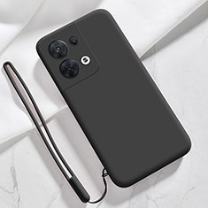 Custodia Silicone Ultra Sottile Morbida 360 Gradi Cover S02 per Oppo Reno9 Pro 5G Nero