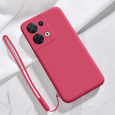 Custodia Silicone Ultra Sottile Morbida 360 Gradi Cover S02 per Oppo Reno9 Pro 5G Rosso