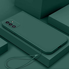 Custodia Silicone Ultra Sottile Morbida 360 Gradi Cover S02 per Samsung Galaxy A15 LTE Verde Notte