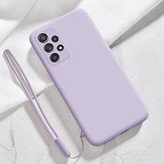 Custodia Silicone Ultra Sottile Morbida 360 Gradi Cover S02 per Samsung Galaxy A52 5G Lavanda