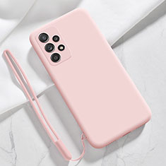 Custodia Silicone Ultra Sottile Morbida 360 Gradi Cover S02 per Samsung Galaxy A52 5G Rosa