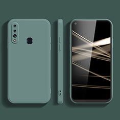 Custodia Silicone Ultra Sottile Morbida 360 Gradi Cover S02 per Samsung Galaxy A60 Verde Notte