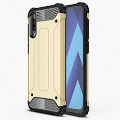 Custodia Silicone Ultra Sottile Morbida 360 Gradi Cover S02 per Samsung Galaxy A70S Oro