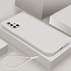 Custodia Silicone Ultra Sottile Morbida 360 Gradi Cover S02 per Samsung Galaxy A71 4G A715 Bianco