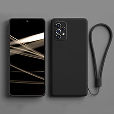 Custodia Silicone Ultra Sottile Morbida 360 Gradi Cover S02 per Samsung Galaxy A72 5G Nero