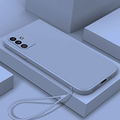Custodia Silicone Ultra Sottile Morbida 360 Gradi Cover S02 per Samsung Galaxy A82 5G Grigio Lavanda