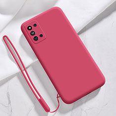 Custodia Silicone Ultra Sottile Morbida 360 Gradi Cover S02 per Samsung Galaxy F52 5G Rosa Caldo