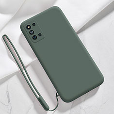 Custodia Silicone Ultra Sottile Morbida 360 Gradi Cover S02 per Samsung Galaxy F52 5G Verde Notte