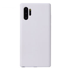 Custodia Silicone Ultra Sottile Morbida 360 Gradi Cover S02 per Samsung Galaxy Note 10 Plus 5G Bianco