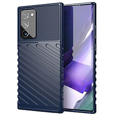 Custodia Silicone Ultra Sottile Morbida 360 Gradi Cover S02 per Samsung Galaxy Note 20 Ultra 5G Blu