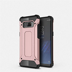 Custodia Silicone Ultra Sottile Morbida 360 Gradi Cover S02 per Samsung Galaxy Note 8 Duos N950F Oro Rosa