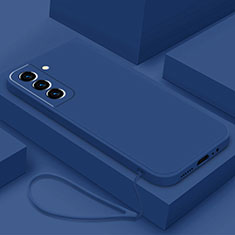 Custodia Silicone Ultra Sottile Morbida 360 Gradi Cover S02 per Samsung Galaxy S21 FE 5G Blu