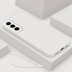 Custodia Silicone Ultra Sottile Morbida 360 Gradi Cover S02 per Samsung Galaxy S22 5G Bianco