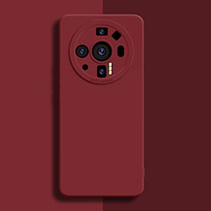 Custodia Silicone Ultra Sottile Morbida 360 Gradi Cover S02 per Xiaomi Mi 12 Ultra 5G Rosso Rosa