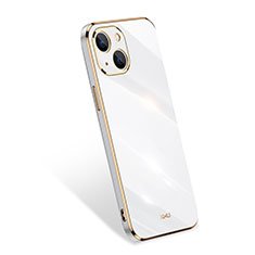 Custodia Silicone Ultra Sottile Morbida 360 Gradi Cover S03 per Apple iPhone 13 Mini Bianco