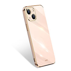 Custodia Silicone Ultra Sottile Morbida 360 Gradi Cover S03 per Apple iPhone 14 Plus Oro