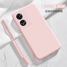 Custodia Silicone Ultra Sottile Morbida 360 Gradi Cover S03 per Oppo A78 5G Rosa