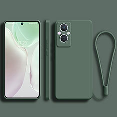 Custodia Silicone Ultra Sottile Morbida 360 Gradi Cover S03 per Oppo A96 5G Verde Notte