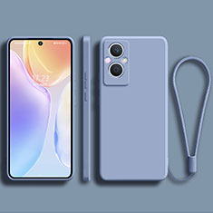 Custodia Silicone Ultra Sottile Morbida 360 Gradi Cover S03 per Oppo Reno7 Lite 5G Grigio Lavanda