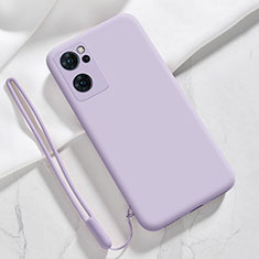 Custodia Silicone Ultra Sottile Morbida 360 Gradi Cover S03 per Oppo Reno7 SE 5G Lavanda