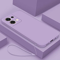 Custodia Silicone Ultra Sottile Morbida 360 Gradi Cover S03 per Oppo Reno8 Pro+ Plus 5G Lavanda