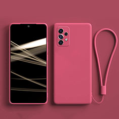 Custodia Silicone Ultra Sottile Morbida 360 Gradi Cover S03 per Samsung Galaxy A23 5G Rosa Caldo